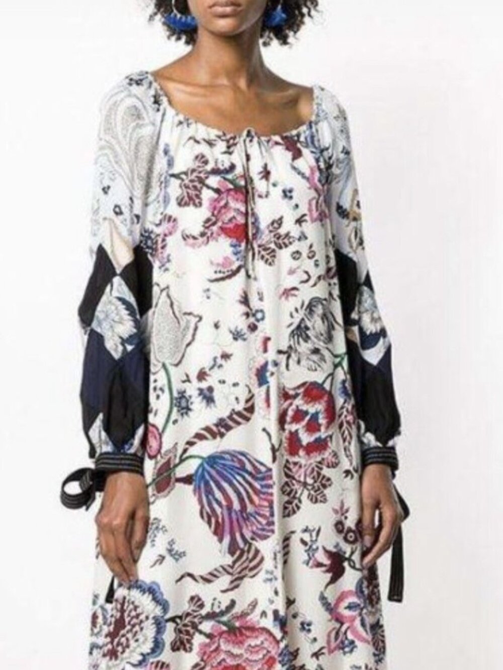 NWT Tory Burch Happy Times Print Silk Midi Dress sz S $648